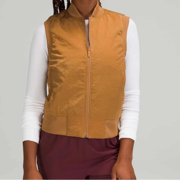 lululemon athletica Jackets & Blazers - Lululemon Non-Stop Bomber Vest Bold Beige Size: 8
